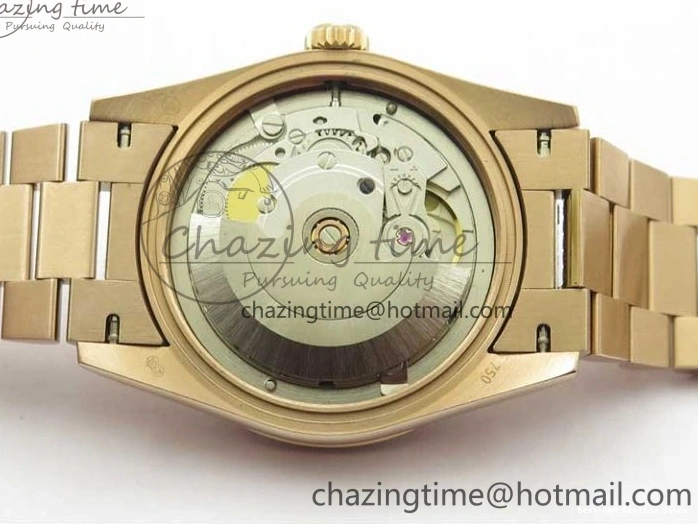 AAA Replica Watches on President A 2689 BP White ComfortFit Crystal Crystal Marker MOP RG Best Edition 128235 Dial Day-Date Bracelet RG 36mm 1218